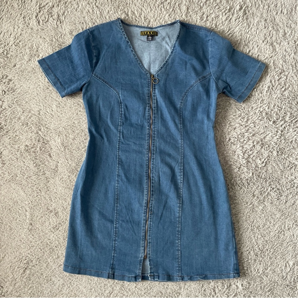 Denim Mini Dress - image 1